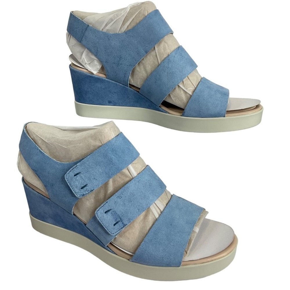Ecco Shoes Women Sandals Sz 9-9.5 EU 40 Shape Wedge Plateau Leather $180 Nib - Picture 1 of 12